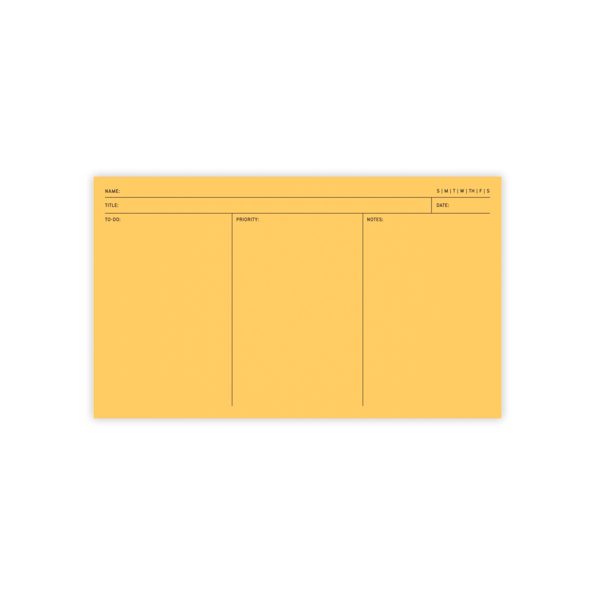 Task Tracker Post-it® Note Pads - Gold