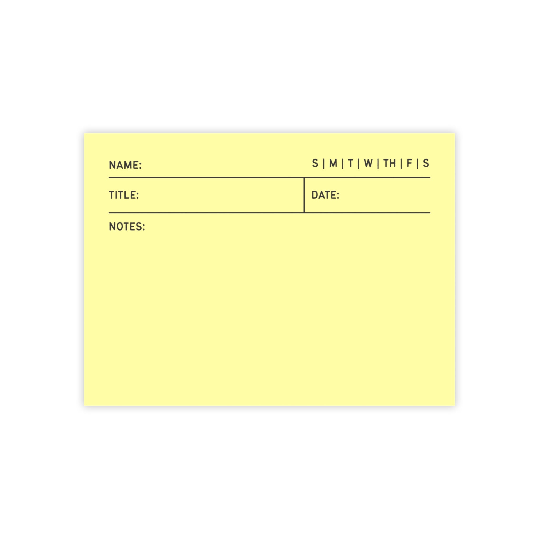 Task Tracker Post-it® Note Pads - Yellow