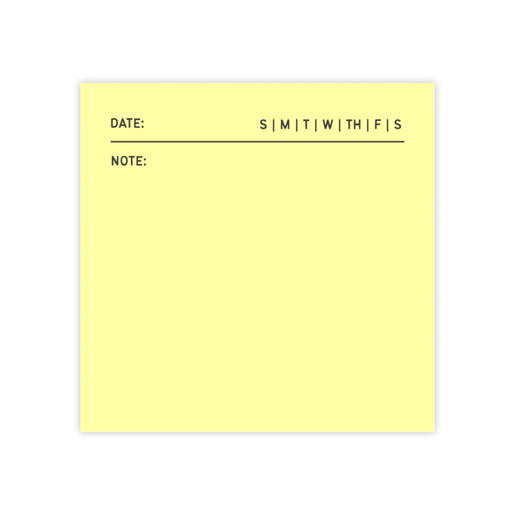 Task Tracker Post-it® Note Pads - Yellow
