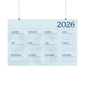 2026 Matte Horizontal Poster - Blue