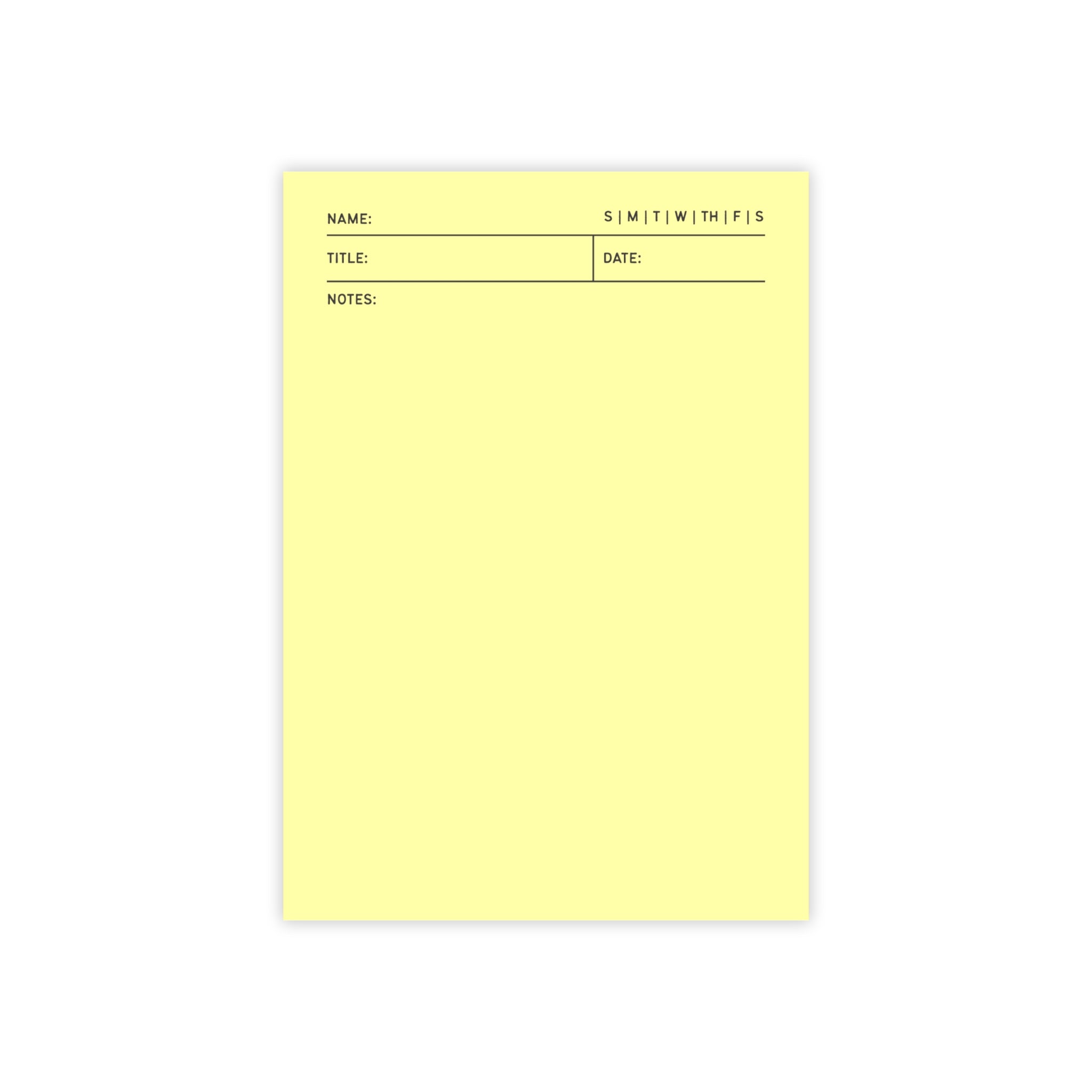 Task Tracker Post-it® Note Pads - Yellow