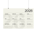 2026 Matte Horizontal Poster - White