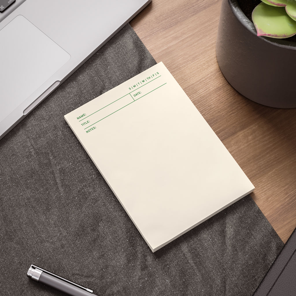 Task Tracker Post-it® Note Pads - White