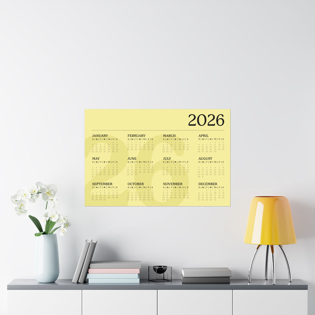 2026 Matte Horizontal Poster - Yellow