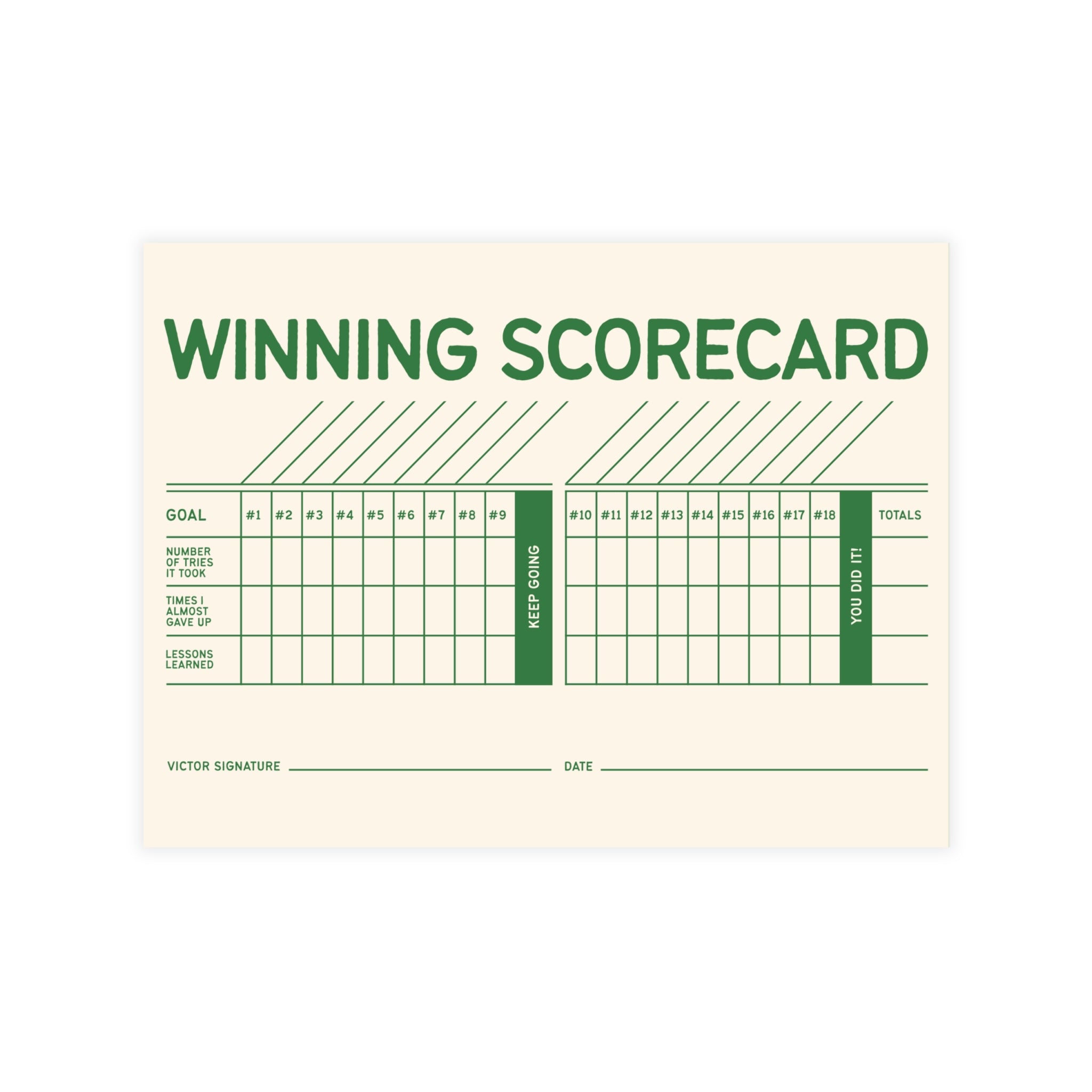 Winning Scorecard Greeting Card Bundles (envelopes included)