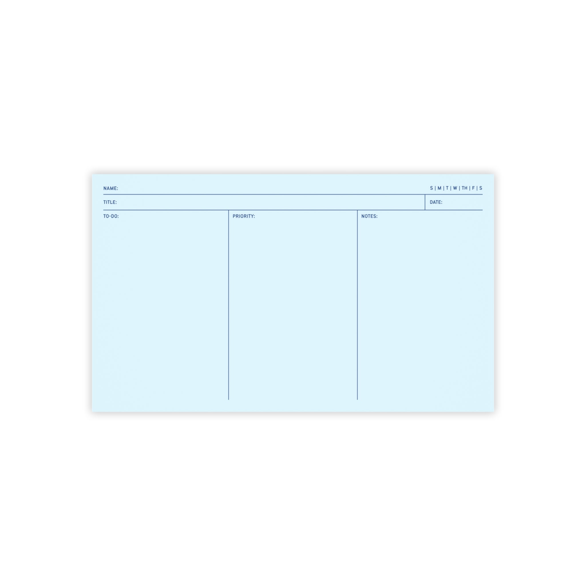 Task Tracker Post-it® Note Pads - Blue