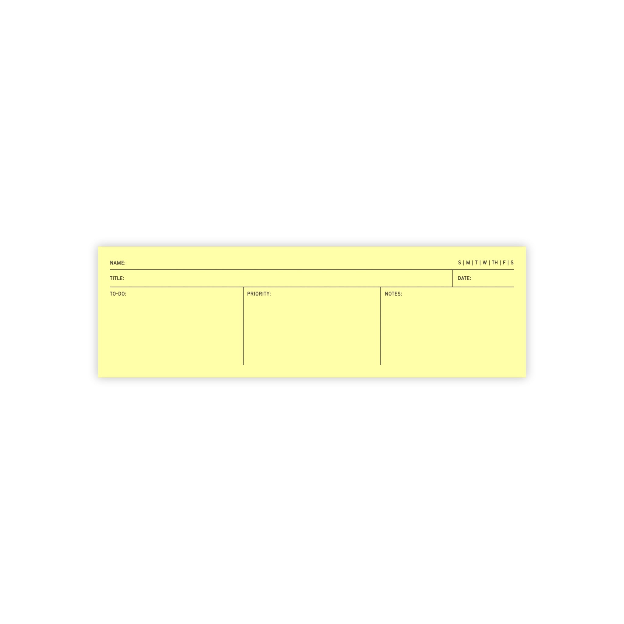Task Tracker Post-it® Note Pads - Yellow