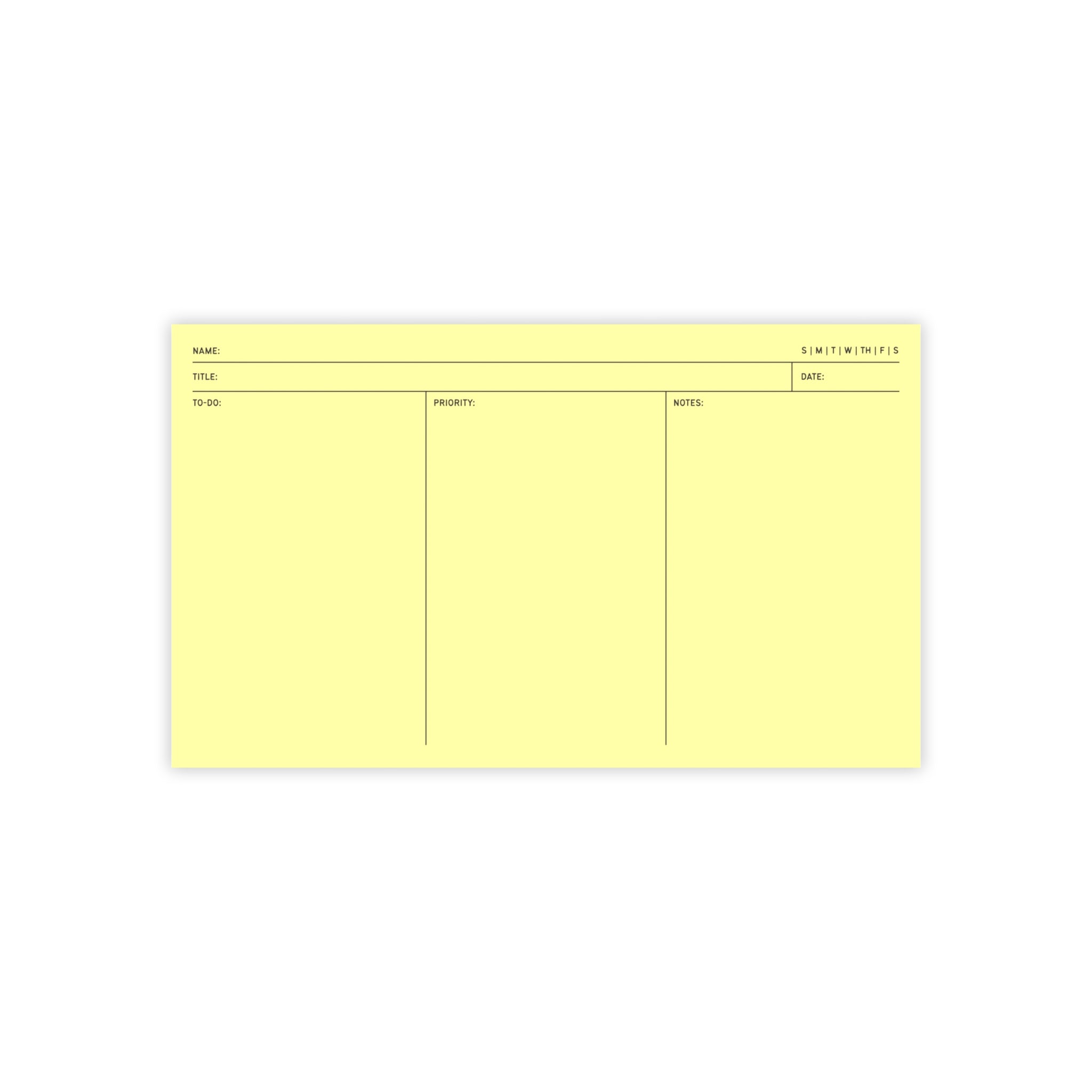 Task Tracker Post-it® Note Pads - Yellow