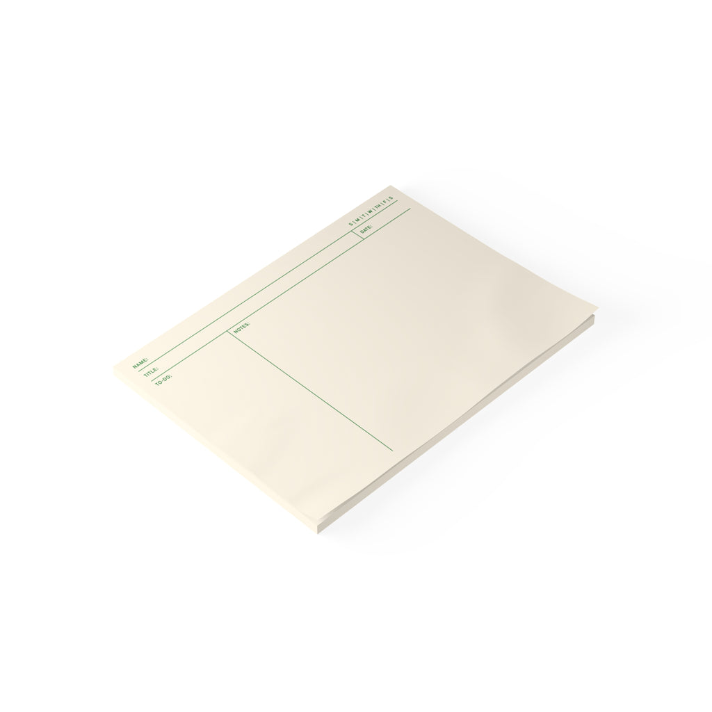 Task Tracker Post-it® Note Pads - White