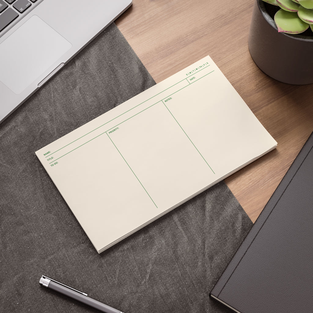 Task Tracker Post-it® Note Pads - White