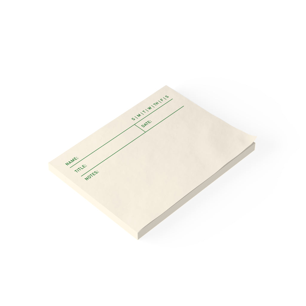Task Tracker Post-it® Note Pads - White