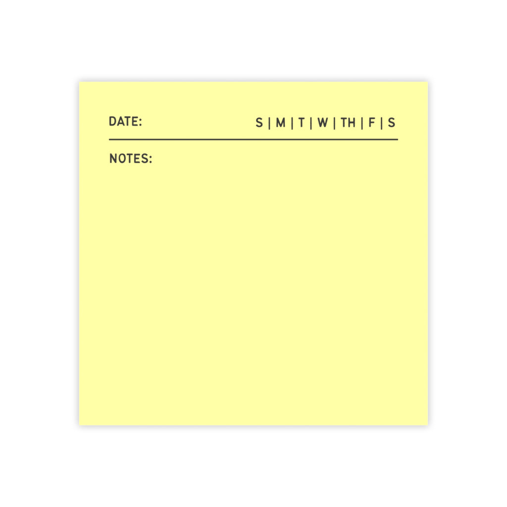 Task Tracker Post-it® Note Pads - Yellow