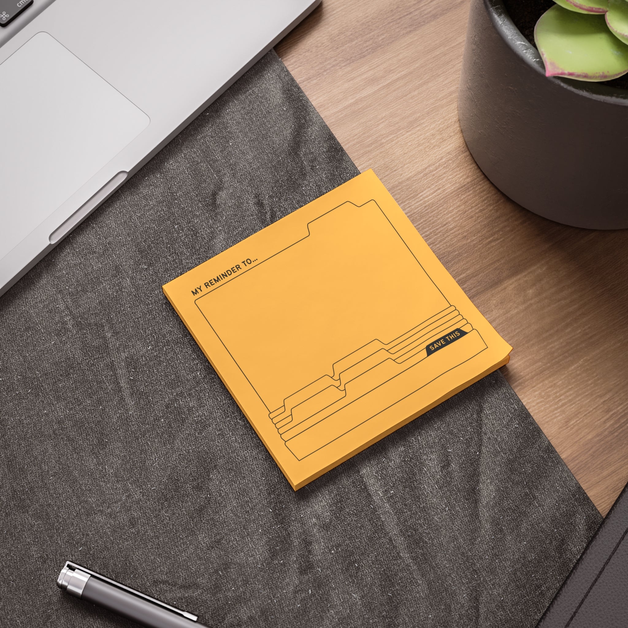 Daily Post-it® Note Pads - Gold