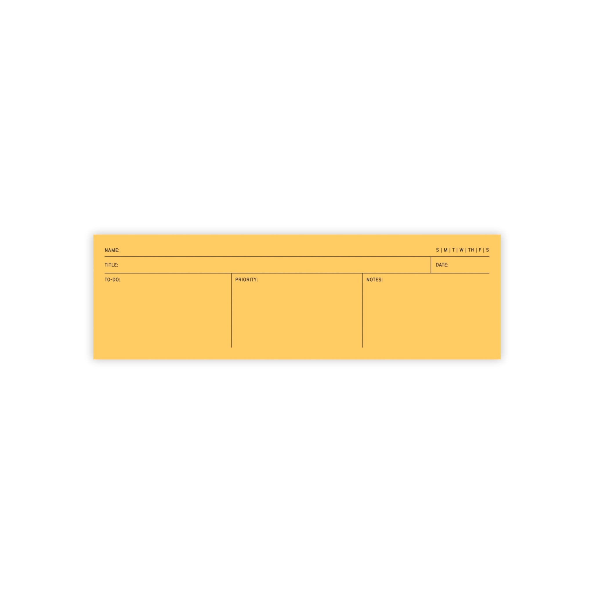 Task Tracker Post-it® Note Pads - Gold