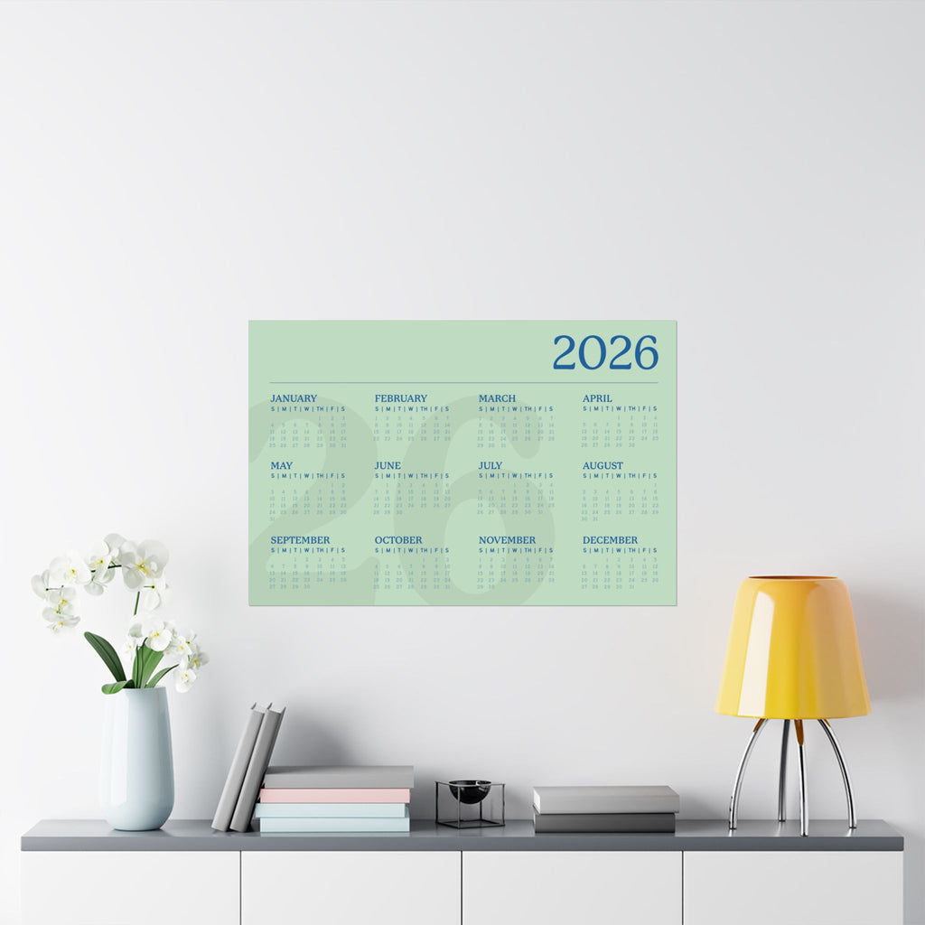 2026 Matte Horizontal Poster - Green
