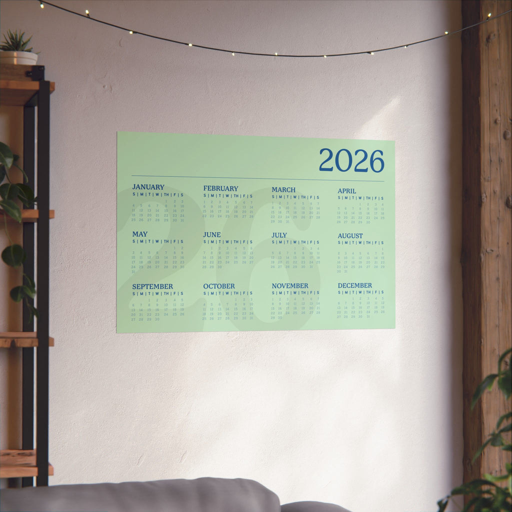 2026 Matte Horizontal Poster - Green