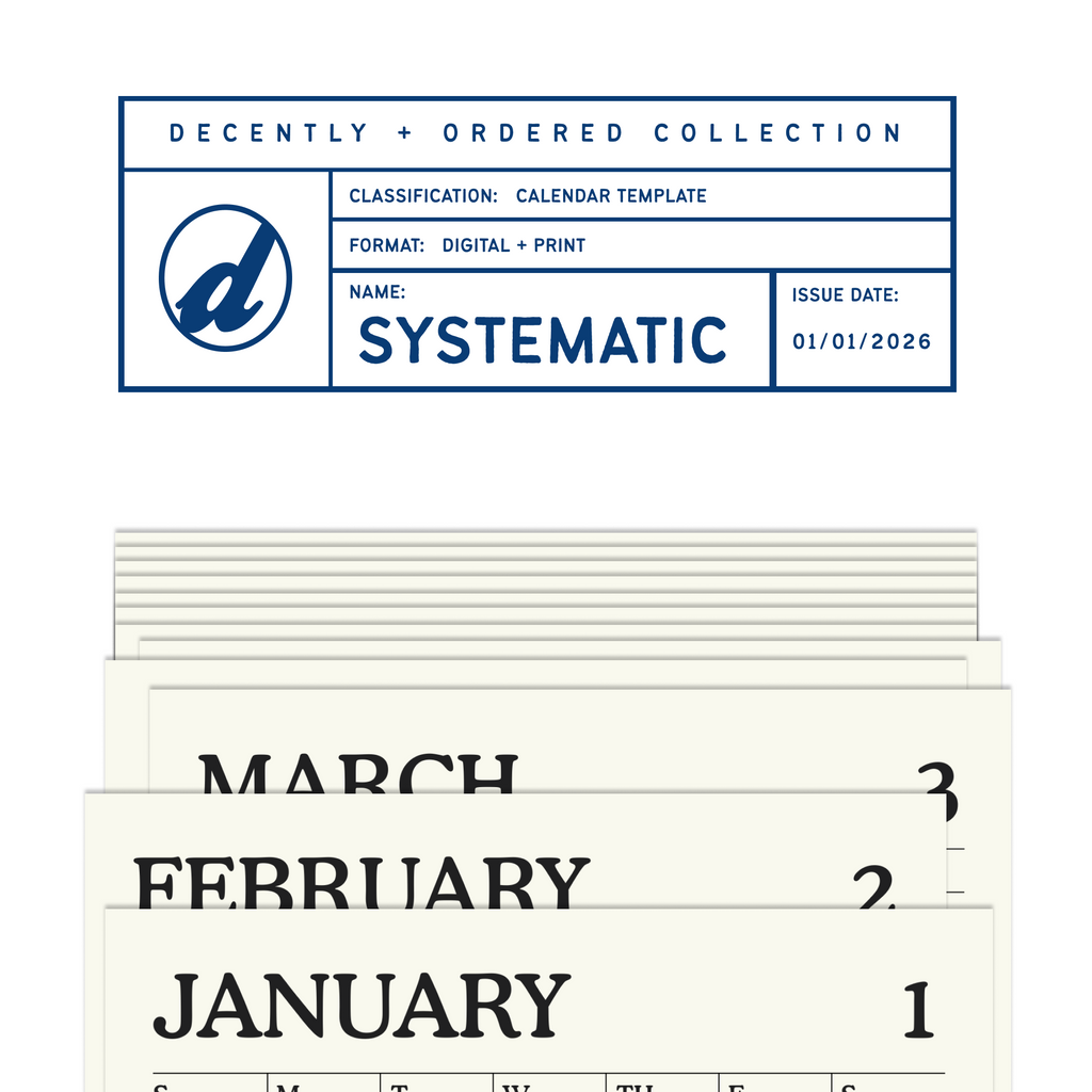 ’26 Calendar Template